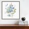 Bohemian Blue 04A (Floral Bouquet) by Lisa Audit 16-in. W x 16-in. H. Canvas Wall Art Print Framed in Grey